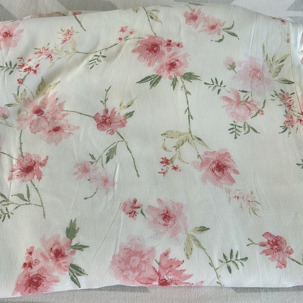 Lulu's Pink Floral White Jumpsuit with Wide-Leg Design - Picture 12 of 13